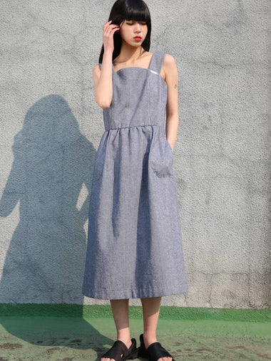 Susanna Denim Long Dress Blue - SORRY TOO MUCH LOVE - BALAAN 1