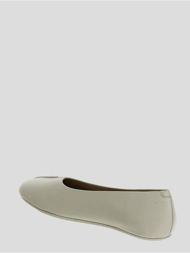 Stitched Out Leather Flats Ivory - MAISON MARGIELA - BALAAN 4