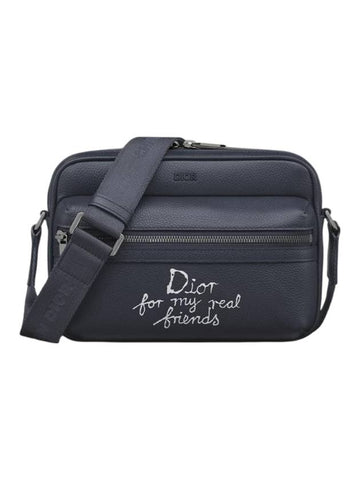 Hylton Nel Rider 2.0 Zipper Messenger Bag Navy - DIOR - BALAAN 1