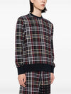 Logo Label Check Cotton Sweatshirt - THOM BROWNE - BALAAN 5