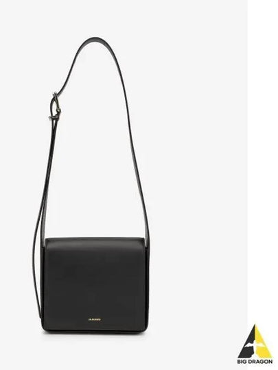 Logo Stamp Leather Shoulder Bag Black - JIL SANDER - BALAAN 2