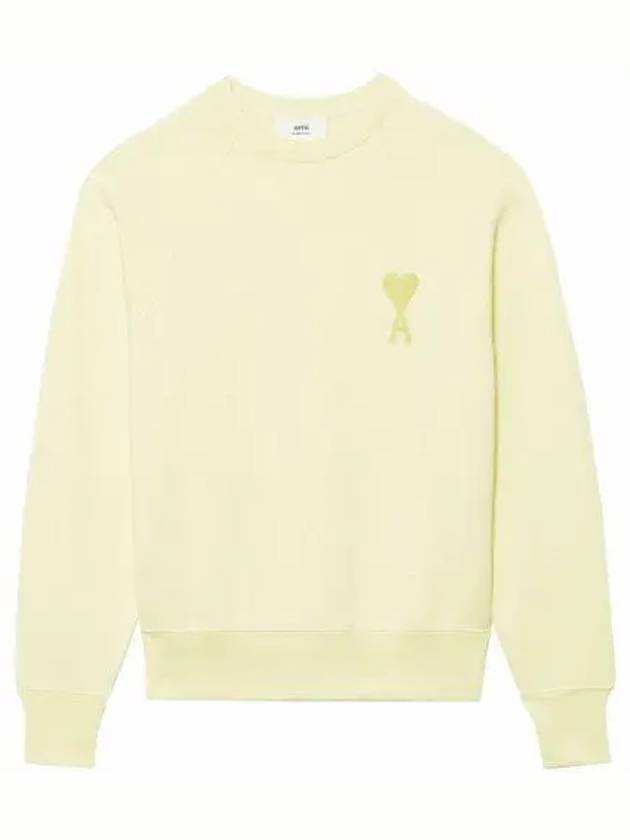 Heart Logo Overfit Sweatshirt Yellow - AMI - BALAAN 2