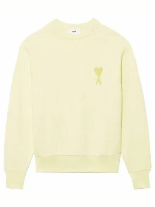 Heart Logo Overfit Sweatshirt Yellow - AMI - BALAAN 2