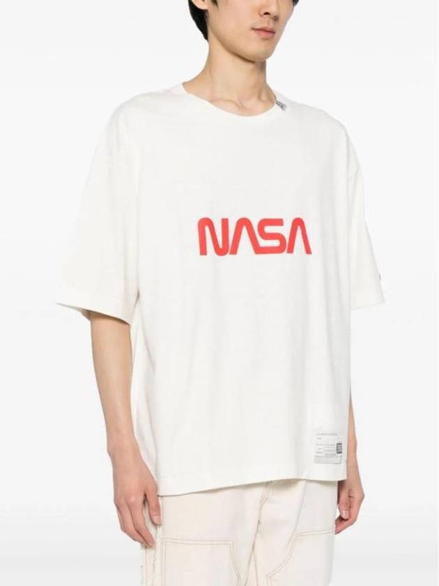 Nasa Print Short Sleeve T-Shirt White - MAISON MIHARA YASUHIRO - BALAAN 3