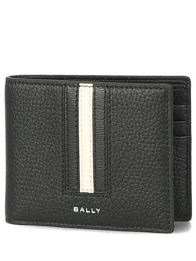 Logo Stripe Half Wallet Black - BALLY - BALAAN 2