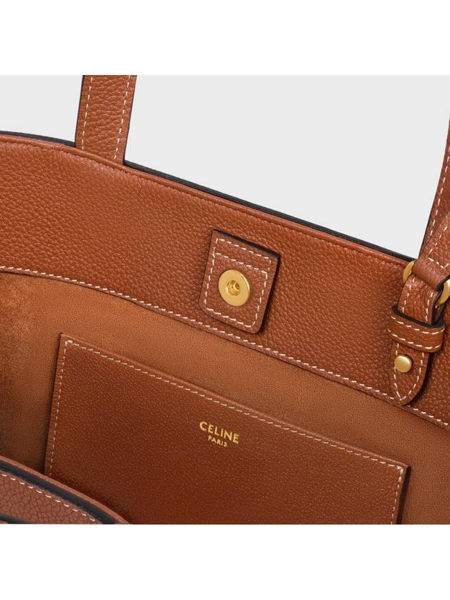 Mini Cabas Anais Cuir Triomphe Grained Calfskin Tote Bag Brown - CELINE - BALAAN 7