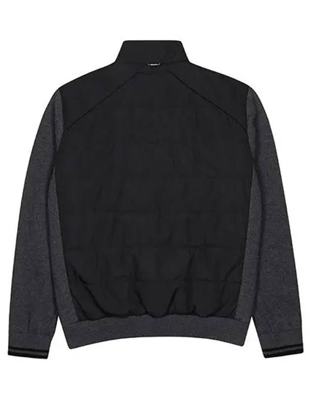 Men s Padded Quilted Hybrid Jumper 1124GXWP BLACK - BLACK&WHITE - BALAAN 2