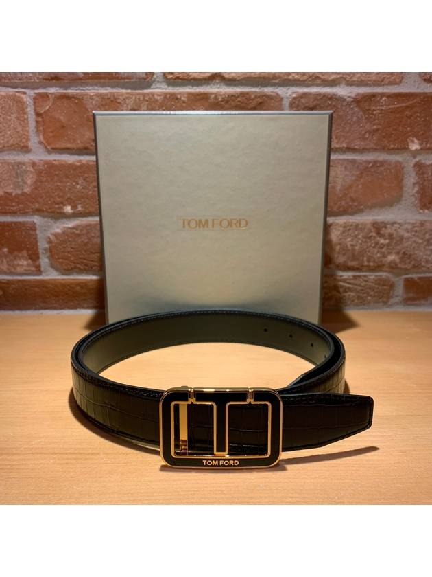 Logo Buckle Belt Brown - TOM FORD - BALAAN 2