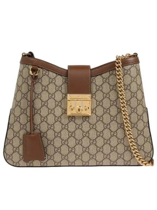 Padlock GG Supreme Medium Shoulder Bag Brown Beige - GUCCI - BALAAN 2