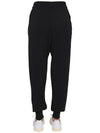 Women's Embroidered Logo Cashmere Blend Track Pants Black - VIVIENNE WESTWOOD - BALAAN 5