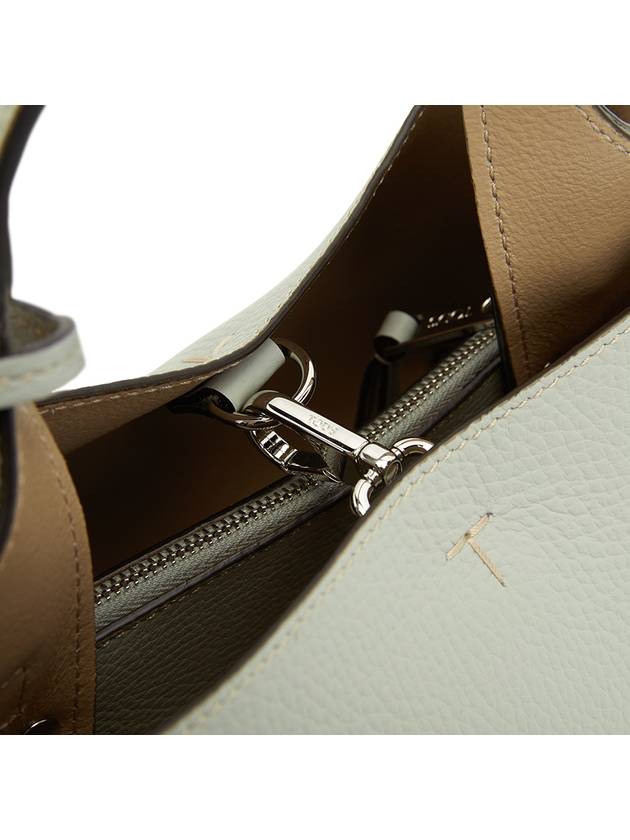 Logo Charm Leather Micro Tote Bag Grey - TOD'S - BALAAN 9