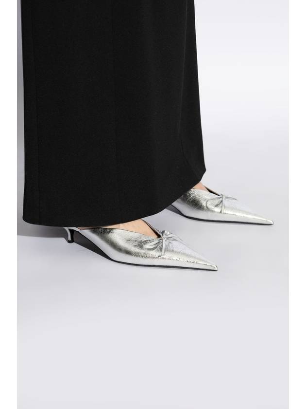 Balenciaga Heeled Mules Knife, Women's, Silver - BALENCIAGA - BALAAN 2