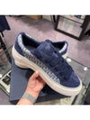 Men's B33 Oblique Suede Sneakers Navy Blue - DIOR - BALAAN 1