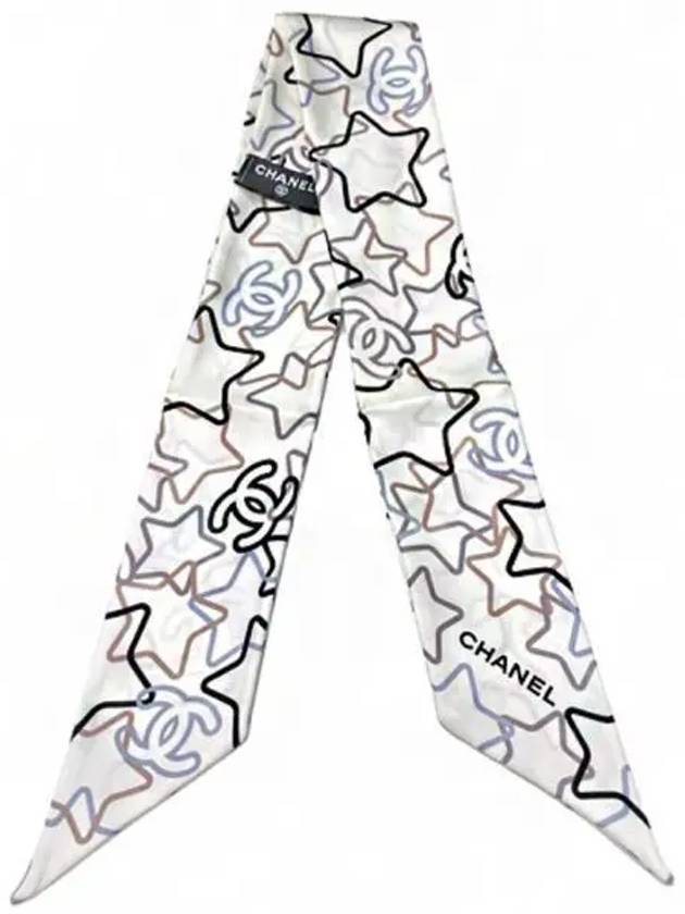 Star Silk Scarf White AA8007 B07340 NG397 - CHANEL - BALAAN 2