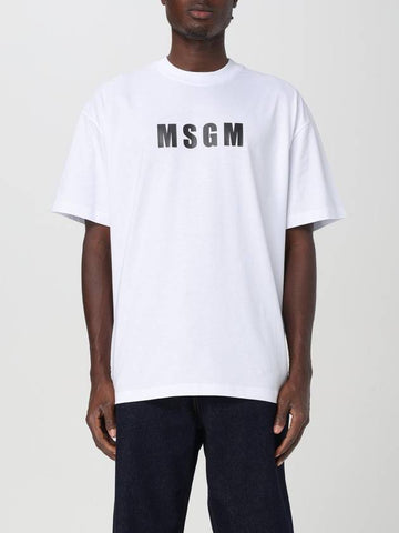 T-shirt in cotone con logo Msgm - MSGM - BALAAN 1