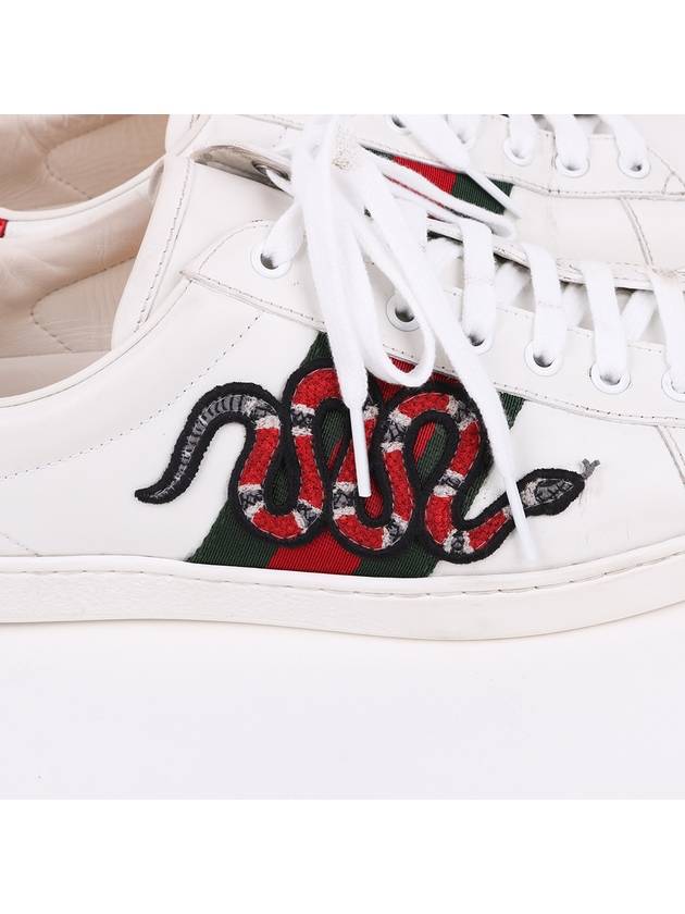 White Snake Logo Sneakers 456230 - GUCCI - BALAAN 7