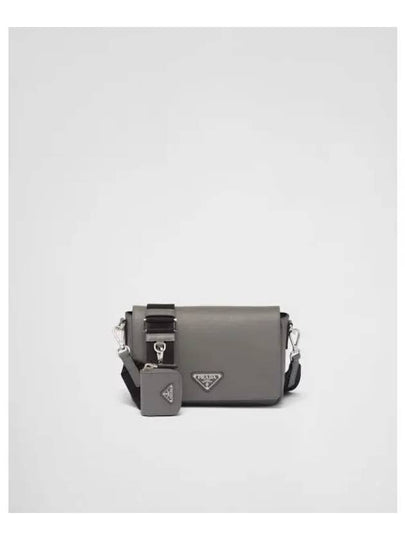 Saffiano Leather Shoulder Bag Marble Grey - PRADA - BALAAN 2