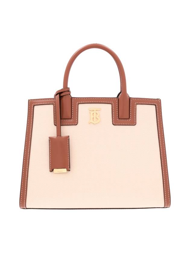 Francis Canvas Mini Tote Bag Natural Brown Beige - BURBERRY - BALAAN 2