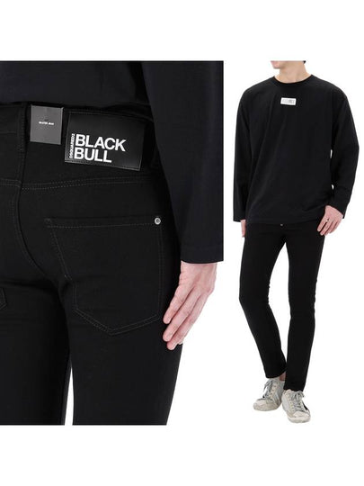 Cotton Back Logo Patch Jeans Black - DSQUARED2 - BALAAN 2