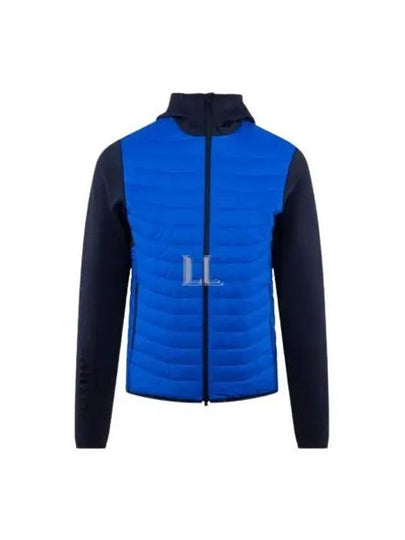 Men's Holden Quilt Hybrid Hooded Jacket Club Blue - J.LINDEBERG - BALAAN 2