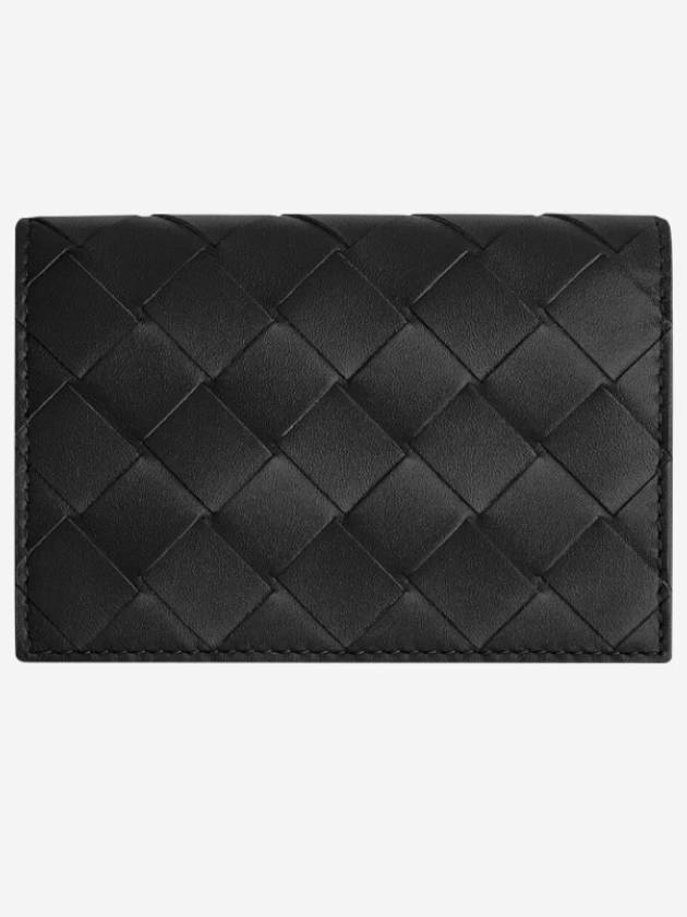 Intrecciato Folding Card Wallet Black - BOTTEGA VENETA - BALAAN 5