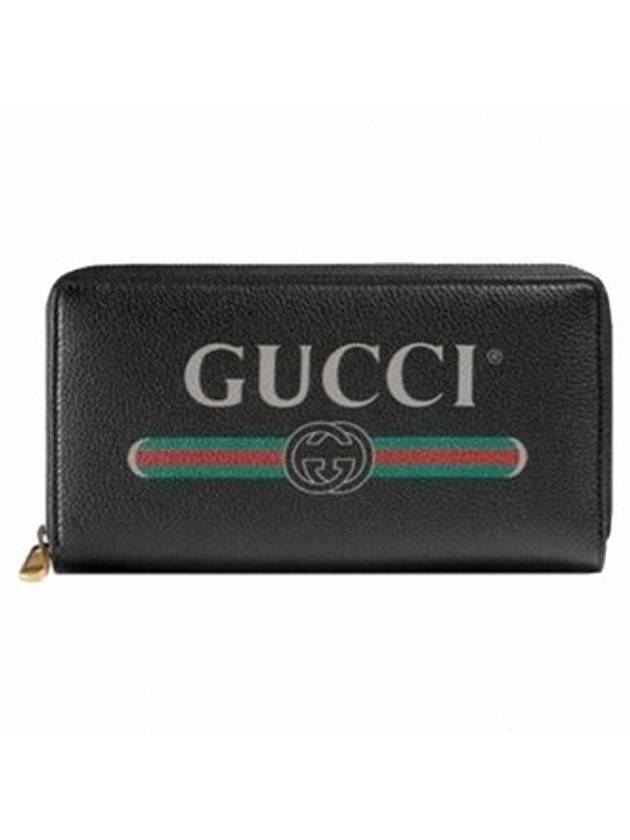 Logo Web Print Long Wallet Black - GUCCI - BALAAN 1