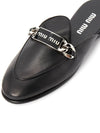 Logo Leather Bloafers Black - MIU MIU - BALAAN 8