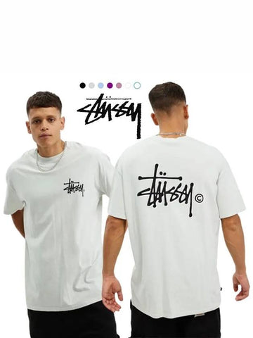 Size M Men s Pigment Shadow Graffiti SS T shirt Tee - STUSSY - BALAAN 1