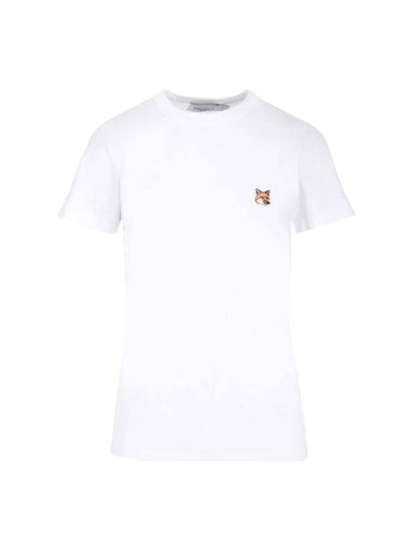 Fox Head Patch Regular Short Sleeve T-Shirt White - MAISON KITSUNE - BALAAN 1