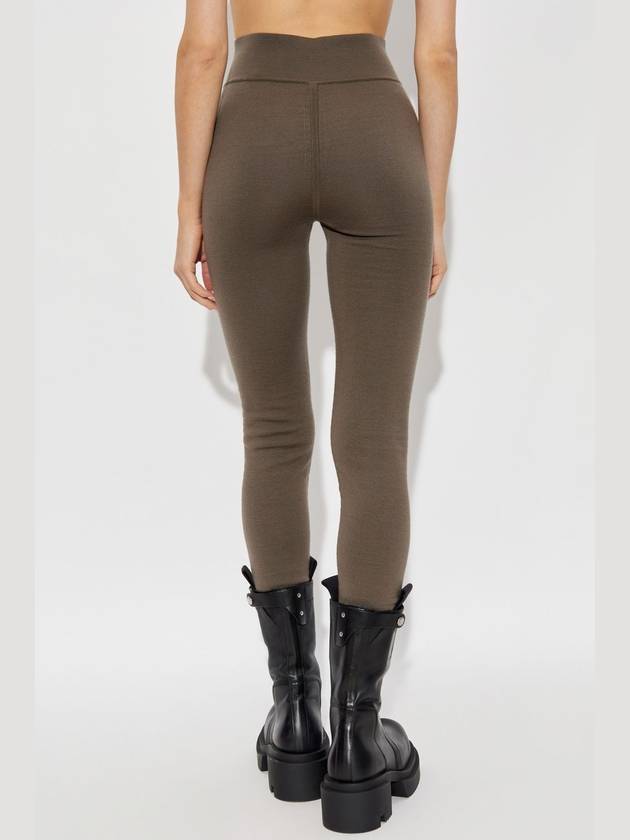 Rick Owens Wool Leggings, Women's, Brown - RICK OWENS - BALAAN 4