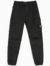 Men's Wappen Patch Straight Pants Black - STONE ISLAND - BALAAN 2