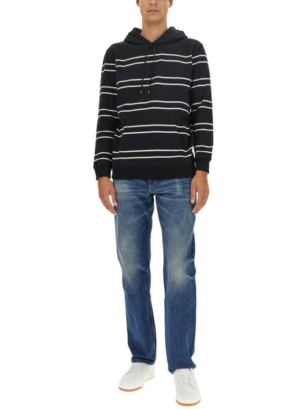 Logo Patch Back Straight Jeans Beach Blue - SAINT LAURENT - BALAAN 3