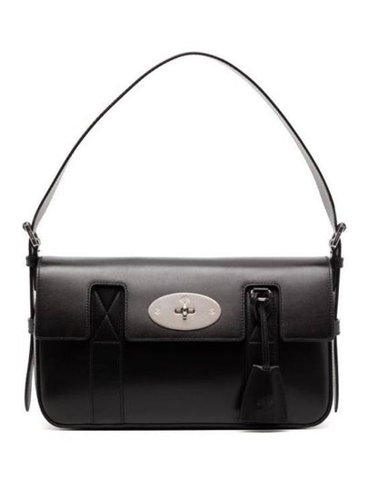 East West Bayswater Smooth Shiny Classic Calf Shoulder Bag Black - MULBERRY - BALAAN 2