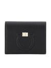 Gancini Logo Half Wallet Black - SALVATORE FERRAGAMO - BALAAN 2