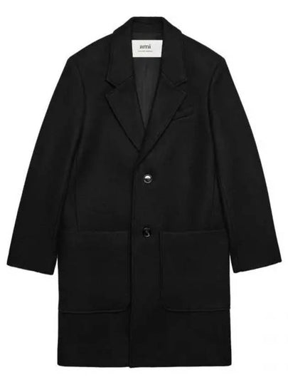 Two Button Wool Single Coat Black - AMI - BALAAN 2