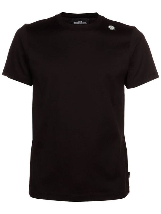 Shadow Project Logo Short Sleeve T-Shirt Black - STONE ISLAND - BALAAN.