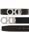 Gancini Reversible Belt Black Brown - SALVATORE FERRAGAMO - BALAAN 2