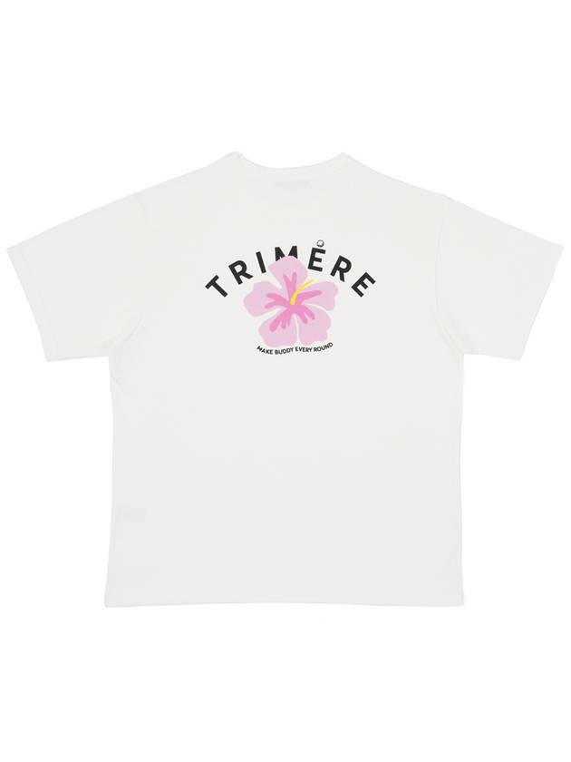 FLORAL GRAPHIC T-SHIRT WOMAN WHITE - TRIMERE - BALAAN 3