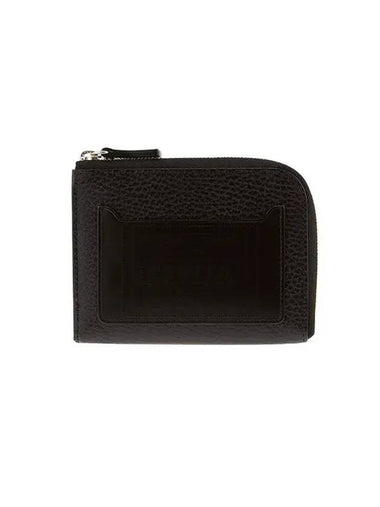 Logo Zipper Glazed Leather Card Wallet Black - PORTER YOSHIDA - BALAAN 1