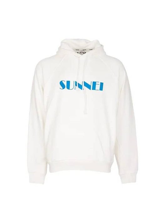 Men's Logo Cotton Hoodie Ivory - SUNNEI - BALAAN 1