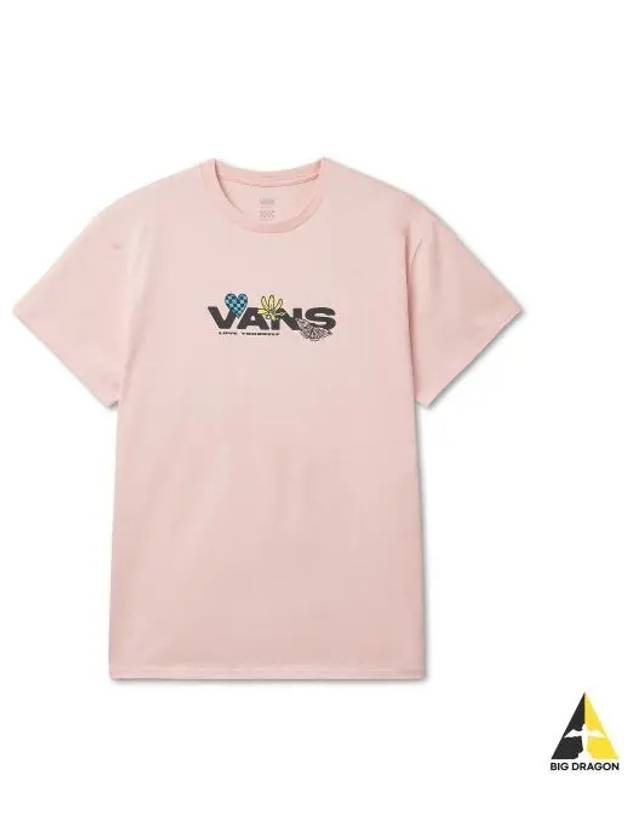 Love Short Sleeve T Shirt Chinz Rose VN000GTGCHN1 - VANS - BALAAN 1