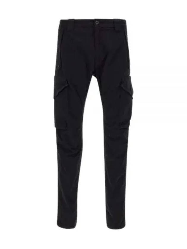 Stretch Sateen Ergonomic Lens Cargo Straight Pants Black - CP COMPANY - BALAAN 2