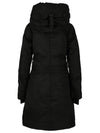 Women's Astrid Logo Down Long Padded Parka Black - NOBIS - BALAAN 4