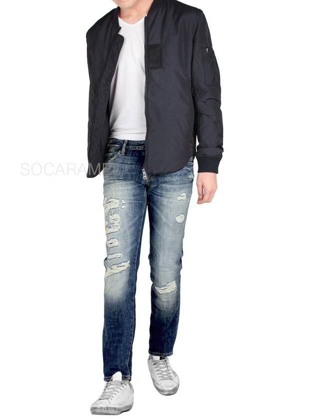 Men's Distressed Skinny Jeans Blue - DSQUARED2 - BALAAN 4