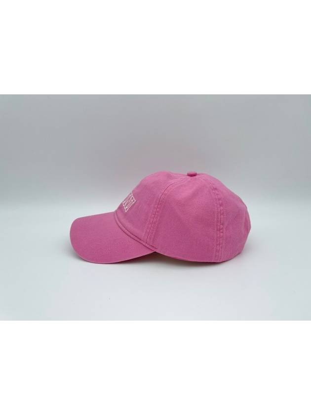 Logo Cotton Ball Cap Pink - GANNI - BALAAN 3