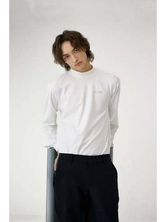 Men s Mock Neck Long Sleeve White - GOXO - BALAAN 1