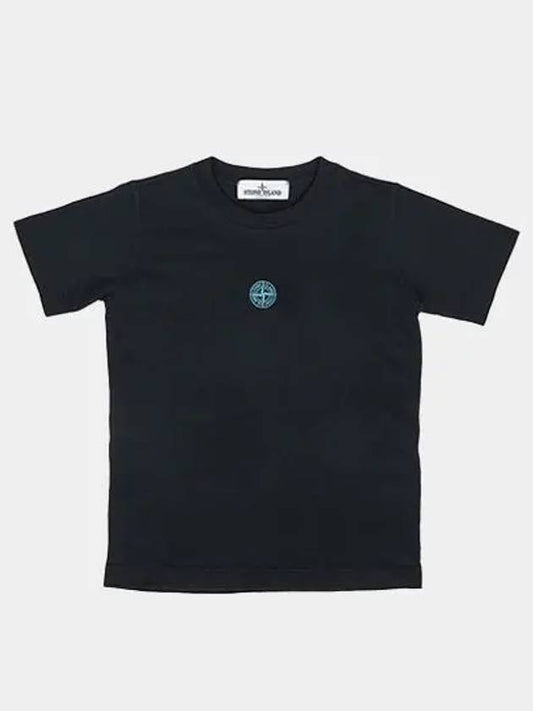 Compass logo printing black kids short sleeve 741621057 V0029 - STONE ISLAND - BALAAN 1