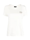 New Denise Logo Short Sleeve T-Shirt White - A.P.C. - BALAAN 3