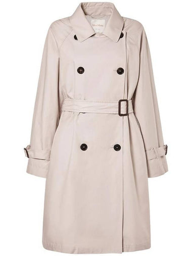 Titrench Cotton Trench Coat Ecru - MAX MARA - BALAAN 1