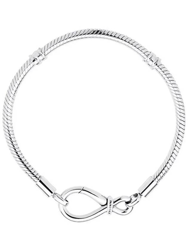 Moments Infinity Note Snake Chain Bracelet Silver - PANDORA - BALAAN 4